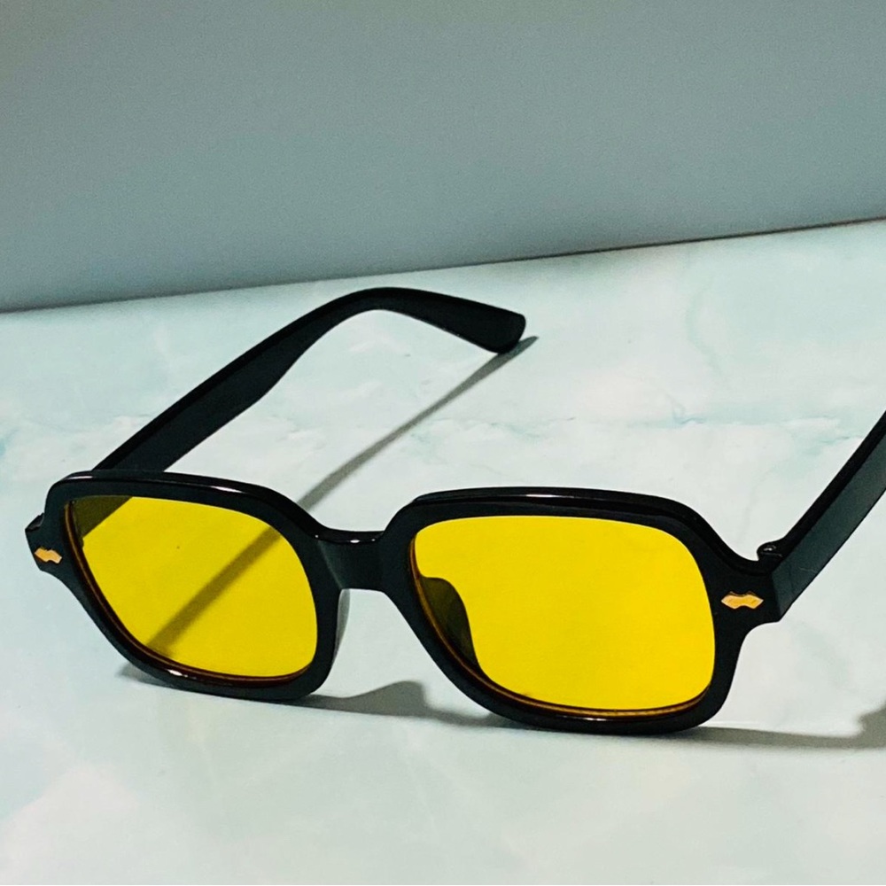Black Sunglasses with Yellow Lenses